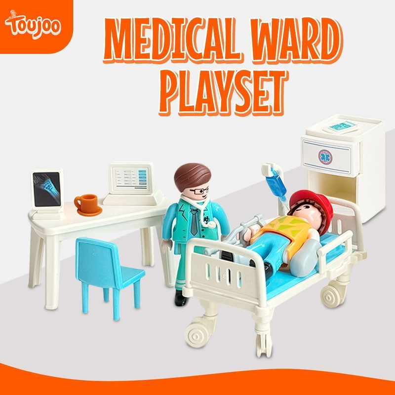 TOUJOO DIY Doctor Play Set for Kids Pretend Hospital Setup with Tools & Figures
