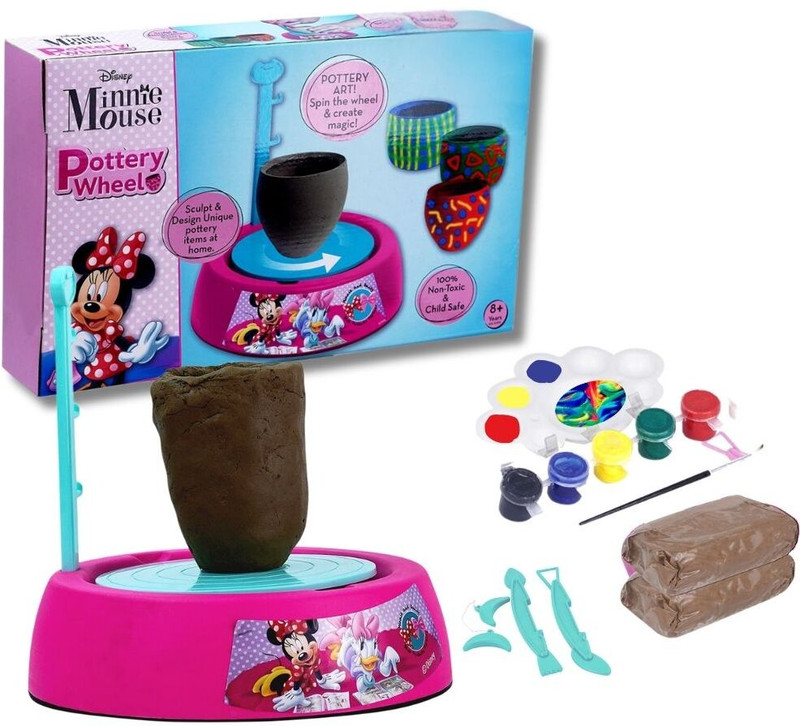 PlayMagic Disney Pottery Wheel Minnie|Craft Toy with Tools & Clay for|Ideal For Kids 8+