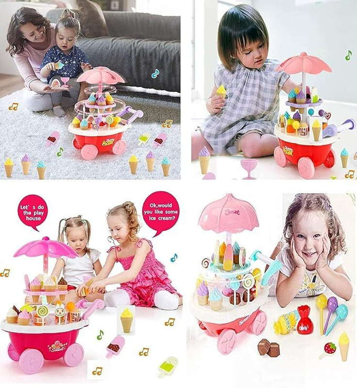 Intelligent Luxury (IND*62) Supermarket Candy Sweet Shopping Cart Playset Toy for girls