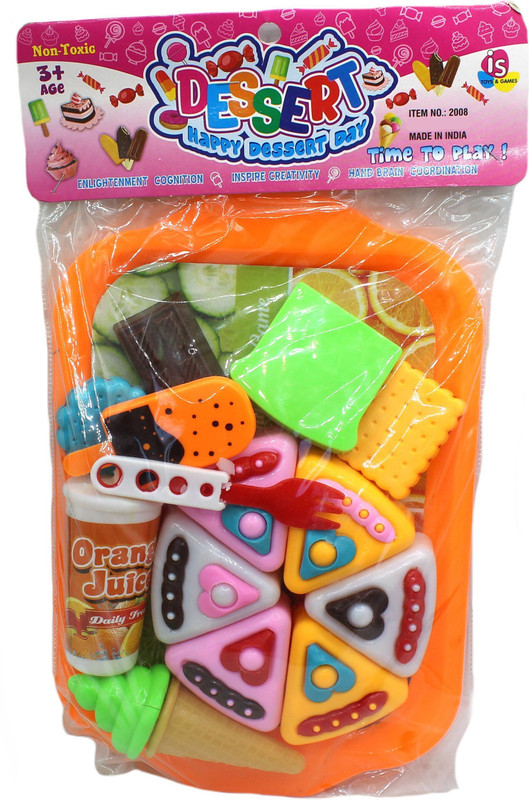 neoinsta shopping Set of 13pc|Pizza|Ice Cream|Burger|Chocolate Plastic Tray Kitchen Set Design-14