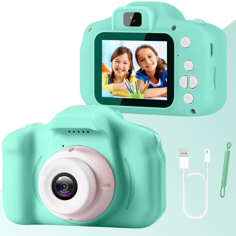 BuyLuxe Kids Camera ,Selfie Camera 13MP 1080P HD Digital Video Camera for Toddler 3 Instant Camera(Green)