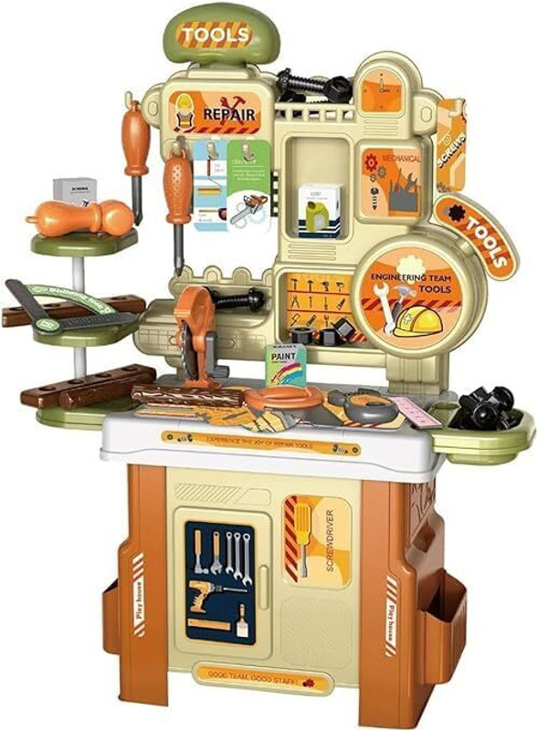 Myrra Kids Tool Bench, Toddler Tool Set with Realistic Toy Tools