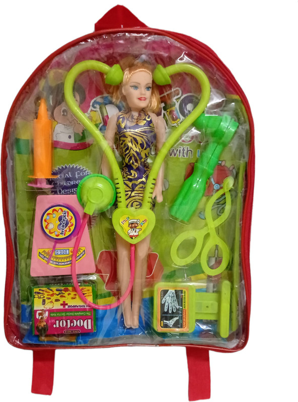 RISHI QUALITY Medical Instrument Kit Bag With Doll For kids. Doctor Set