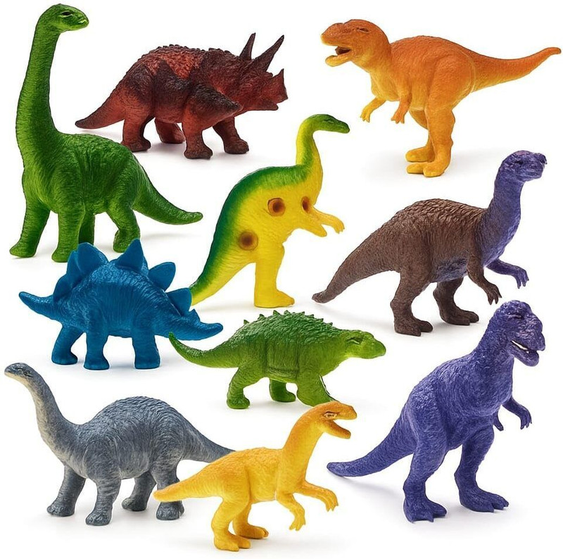Liztora 12-Pcs Realistic Dinosaur & Dragon Toy Set for Kids 2+ Years