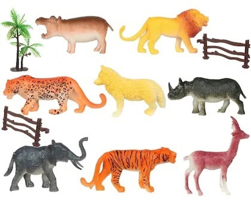 Thiva Toys THIVA ANIMAL SETS - 10+ Animals with Trees and fences
