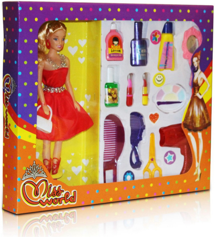 Jayaansh Traders Miss World Doll With Toy Make Up Set For Kids…