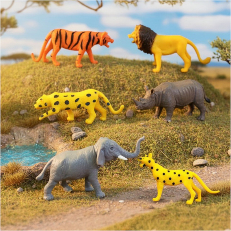 niyana 6PCS Wild Animal medium size
