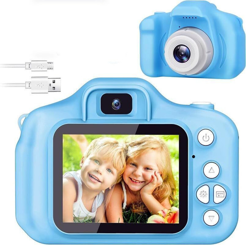 VISSHI Kids Mini Digital HD Screen Camera, Cute Rechargeable, Photo & Video-Multicolor