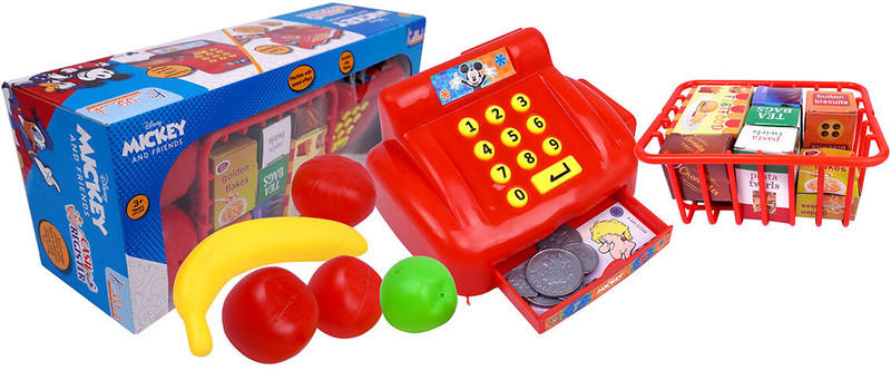 Kriiddaank Disney Mickey Cash Register - Play Money & Card Set, Playset Accessories, Cred