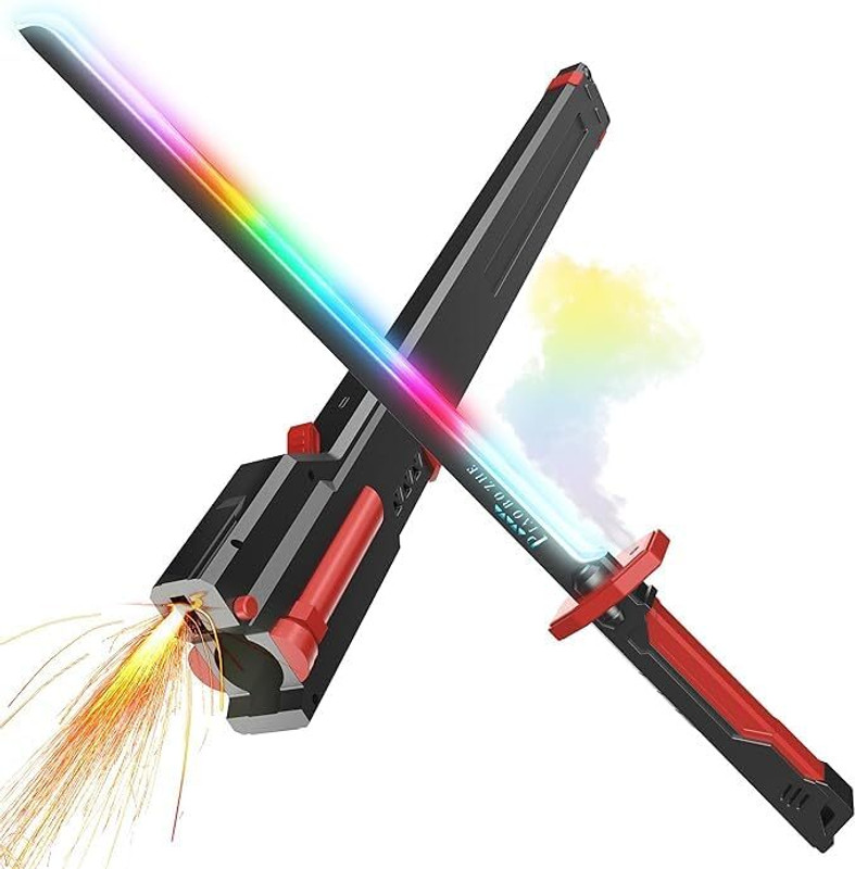 SEVENSPACE LED Light Toy Sword with Spark & Smoke Effects for Kids Role Play