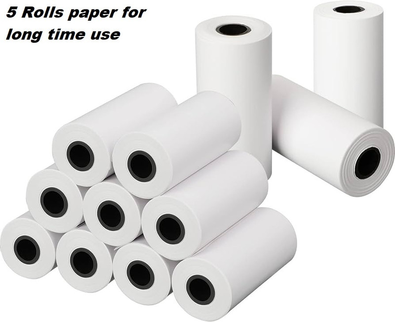 CrazyBuy 5 Rolls Kids Camera Paper for Instant Print Camera