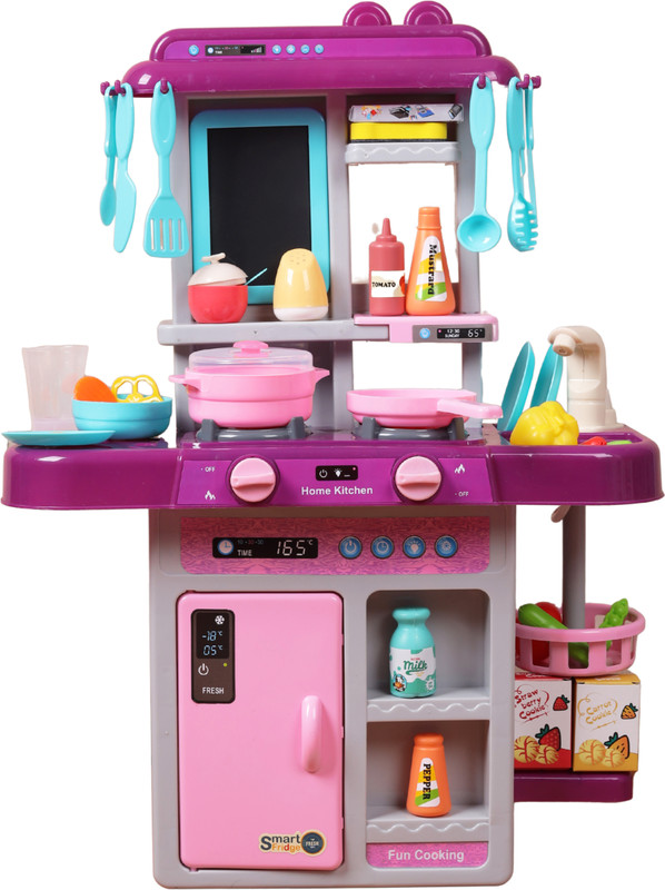 HIM TAX Kitchen Play set toy for children Modern Kitchen 42 accessories with water pump and real steam.