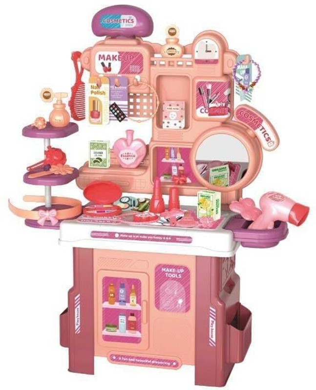 Riyaadhya RA Empire 42PC Kids Makeup Vanity Playset, Pink,Pretend Makeup & Beauty Salon