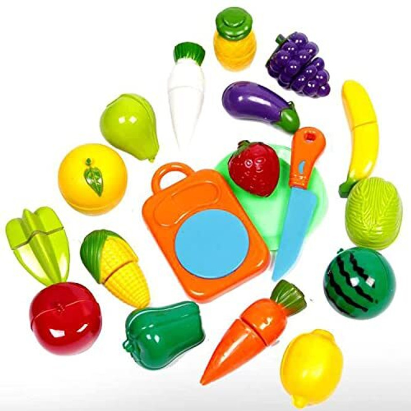 Kids Mandi Pretend Play Food Cutting Set For Kids, Cuttable Fruits And Vegetables Toy