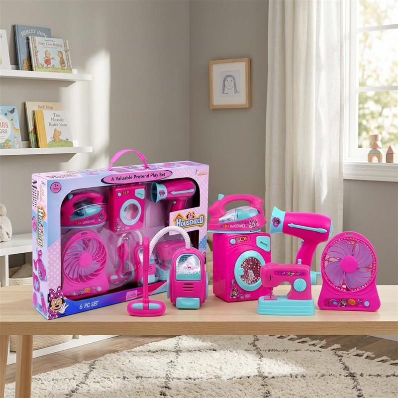 Kriiddaank Minnie Mouse Household Appliance Pretend Play Set (6 Pieces)