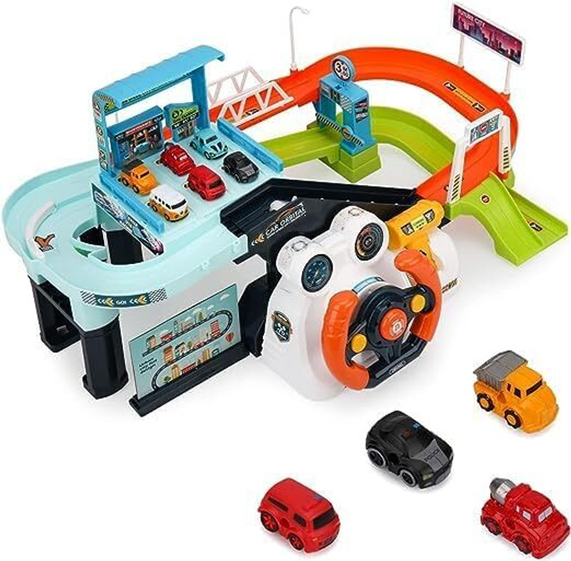 BVM Urban Rail Transit Car Race Tracks Toy for Boys Girls