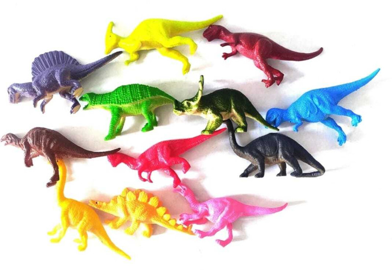 little toys Dinosaur Toys for Kids – 12-Piece Multicolor Dinosaur Toy Set, 5-6cm Each