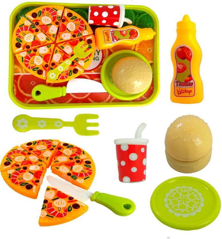 Littlin Cake Tableware Food Play Toy Set, Role Play Toys for Kids