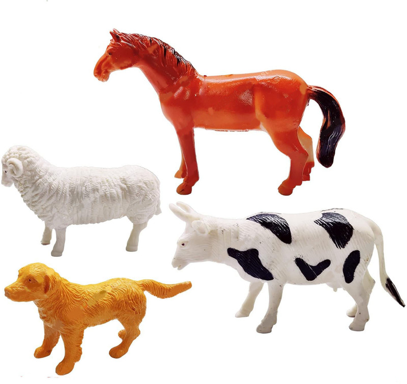 Anika Animal Figure Toy, Farm 4 pcs Animals Toy for Kids
