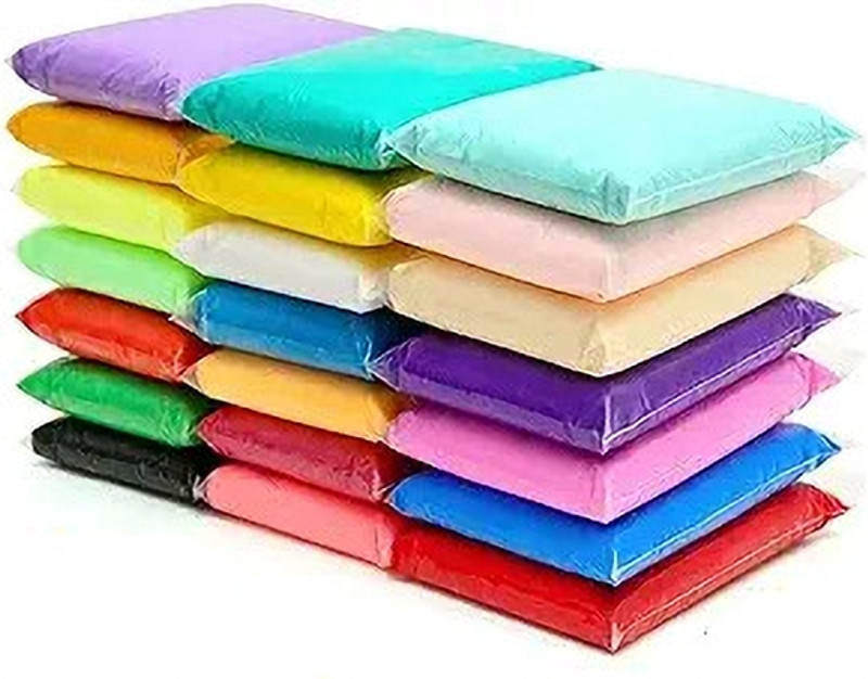 Shopex DIY Colourful Non-Toxic Modeling Air Dry Bouncing Clay with Tools (2 Set 24 Pcs)