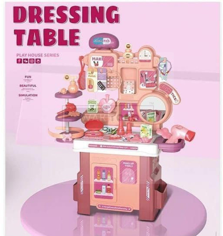 WAKTORO Plastic Pretend Play 42 PCS Kids Vanity Table Toys
