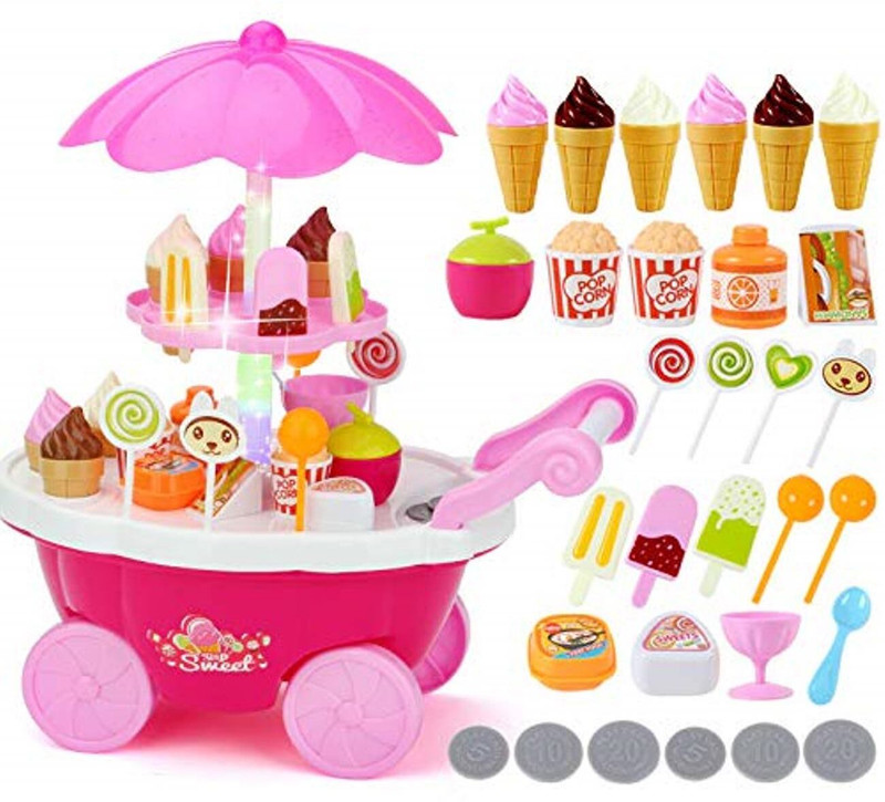 Kidzblend Luxury Pretent Play Ice Cream Cart Toys Set For Kids