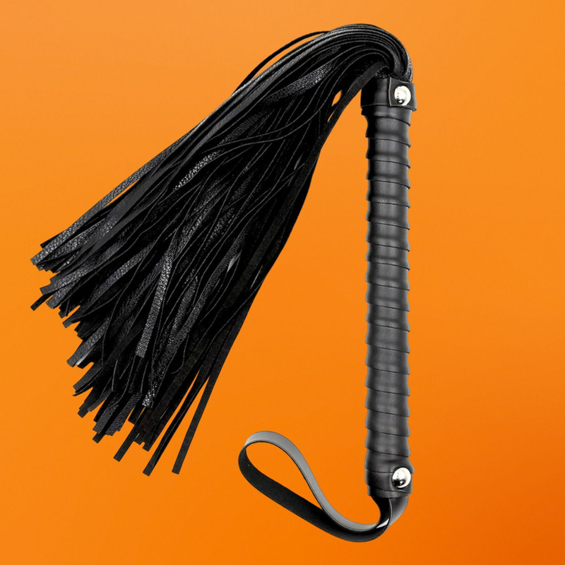 ARD Premium Leather Flogger 21 Inch Soft Grip Durable Strap Black Finish Tool