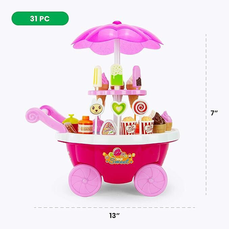 Tiny Tales Ice Cream (IND*66) Role Playset Toy for Kids (pink)