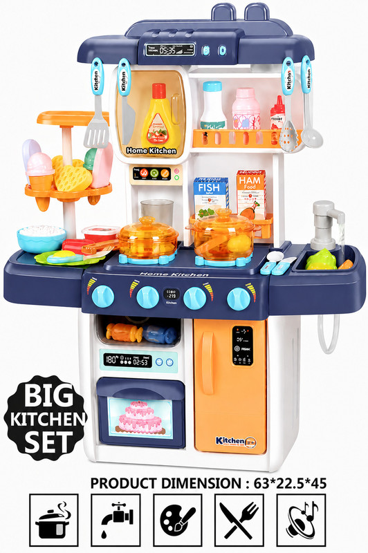 HIM TAX Big Size Kitchen Water, Smoke, Light and Sound Features for Fun Learning