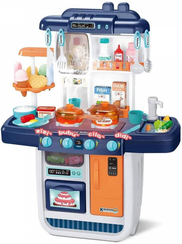 ASHOOJATEX Kitchen Little Chef Play Toys Set for Girls with Realistic Lights & Sounds