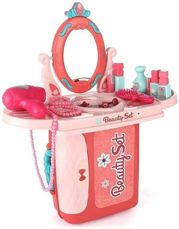 Goyal's Beauty Set for Kids Girls 3 in 1 Make Up Briefcase Kit with Makeup Accessories