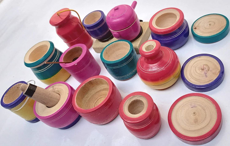 Thenkumari Eco Friendly Wooden Kids Toy Kitchen Set / Choppu Jaman Set (Latest Model)