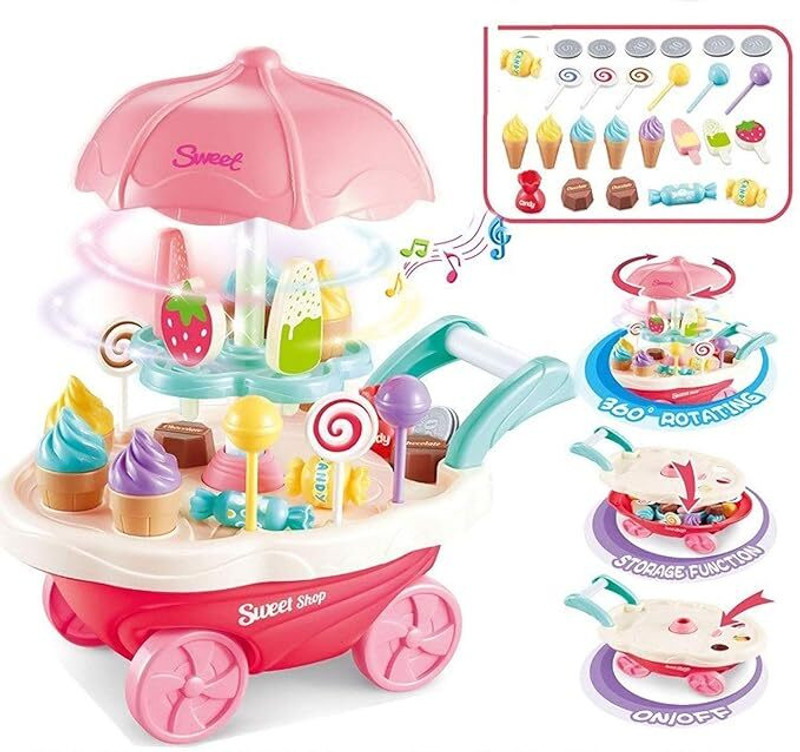 Intelligent Pretend Play (IND*72) -Ice-Cream Trolley Truck- Great for Girls & Boys