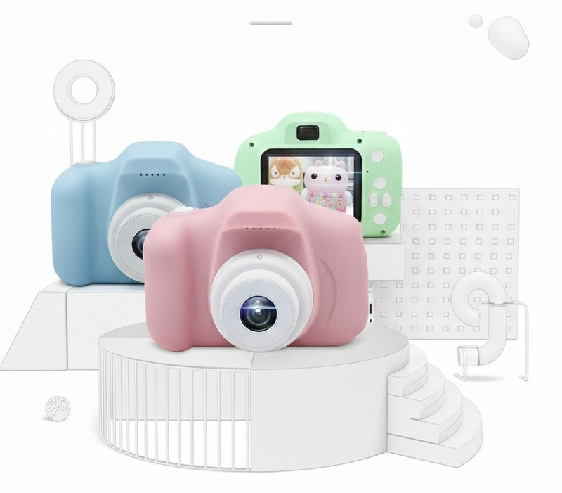 Shreeji HD Mini Toy Camera for Kids | Rechargeable Digital Camera with Screen