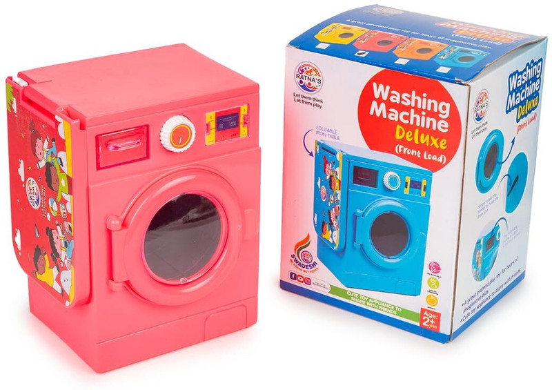 AR KIDS TOYS Washing Machine Deluxe with Front Load Door & Foldable Iron Table Toy for Kids