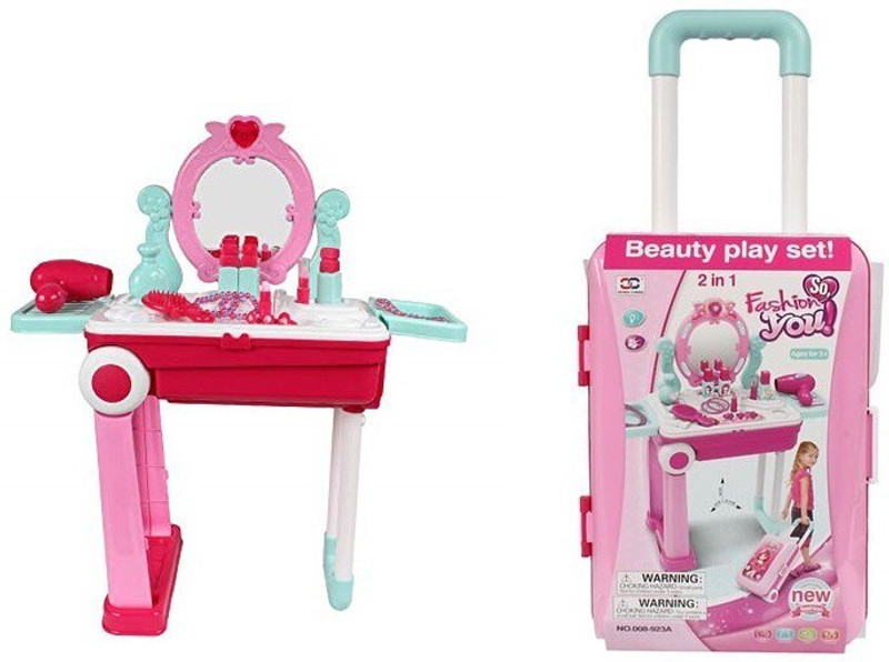 Bestie Toys 2 in 1 Makeup Play Set with Light,Sound for Kids