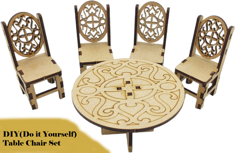 poksi Do It Yourself Mini Table chair Role Play toy for Kids