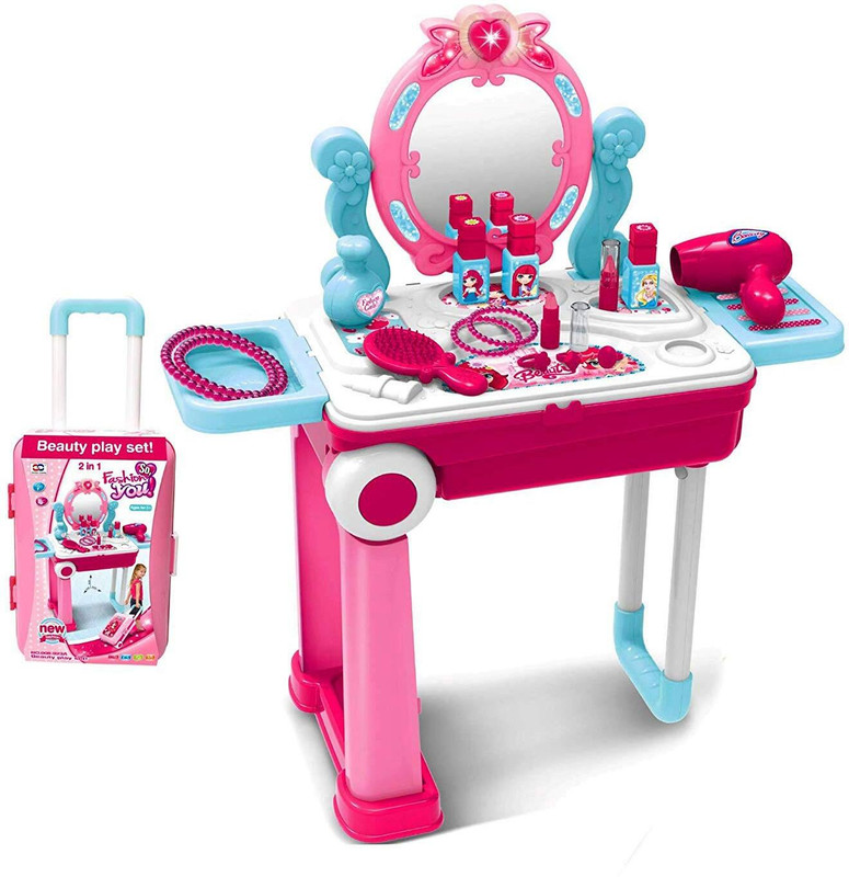 Nickspool Plastic Children Beauty Makeup Kit Pretend Play Fashion Set Toy