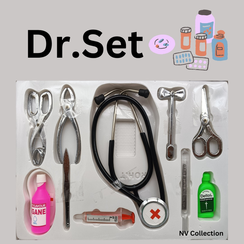 NV COLLECTION Roleplay Metallic Doctor Kit for Children