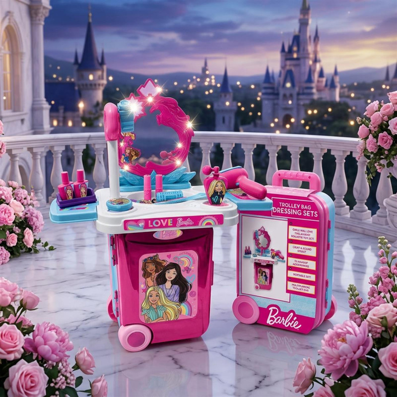 Kriiddaank Trolley Dressing Set Barbie Portable Beauty Kit