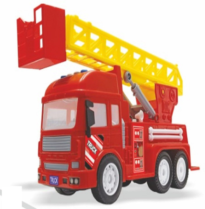 venimall Friction Powered Toy Fire Rescue Truck Fire Engine with Lights Sound