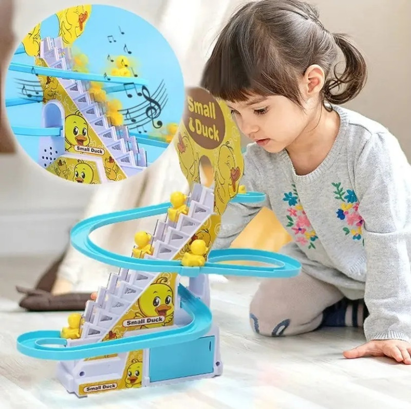 Zuuluzrs Duck Track Toys for Kids - Small Ducks Stair Climbing Toys for Kids launched