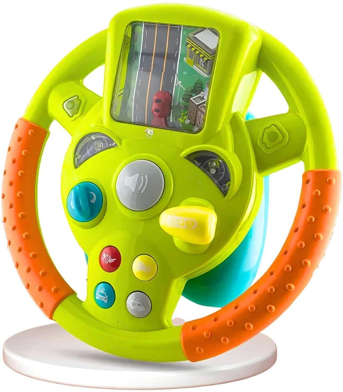 KLYZA ENTERPRISE Kids Steering Wheel Toy with Music & Lights