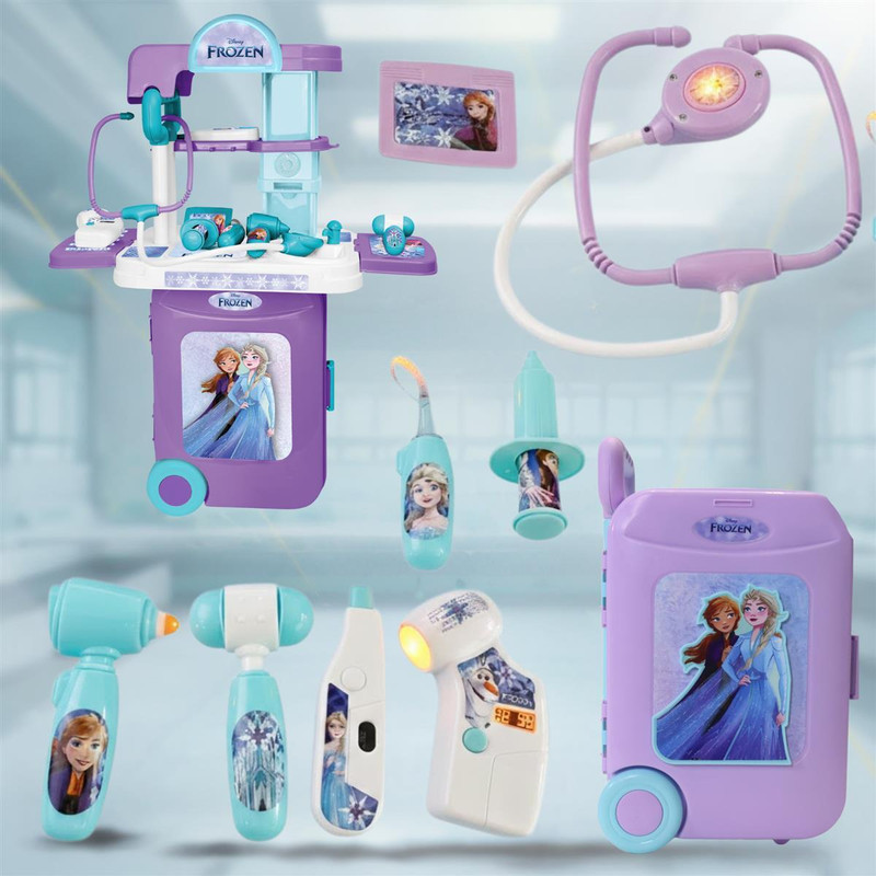 Kriiddaank Frozen Theme Elsa & Anna Portable Doctor Medical Trolley Set