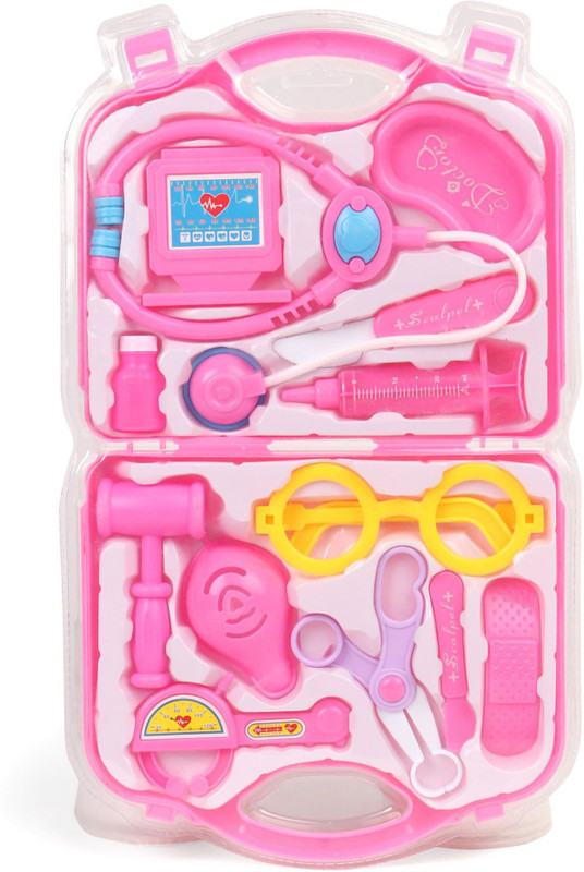 zokato Doctor Plastic Playset Kit with Foldable Suitcase, Compact Medica
