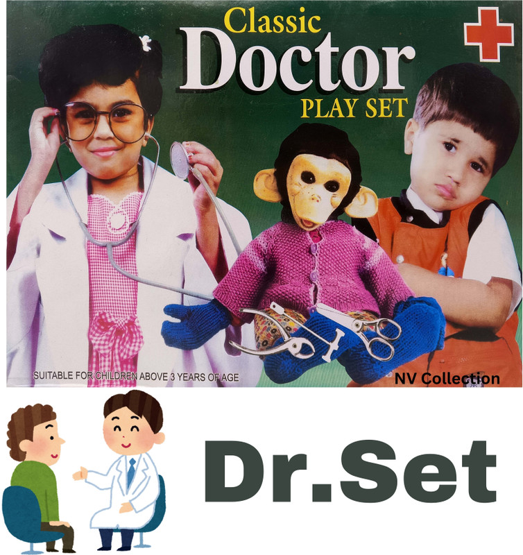 NV COLLECTION Chrome Medical Toy Kit for Smart Kids