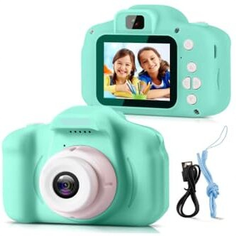 sparknest FunCam Series Green Digital Camera for Kids | 2" LCD Screen | Rechargeable | Photo & Video Sports and Action Camera(Green, 12 MP)