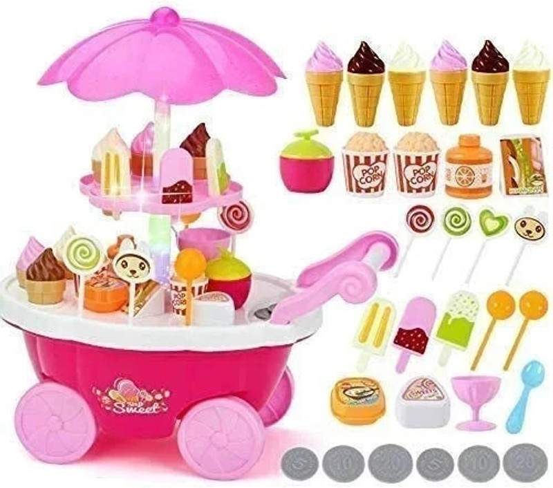 Tushiv Kids Choice Kid's Plastic Ice Cream and Sweet Pretend Play Toy