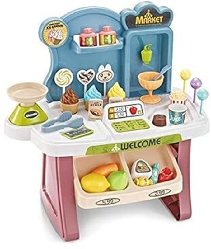 HALO NATION 33 Pieces Pretend & Play Toy Food Kitchen Set