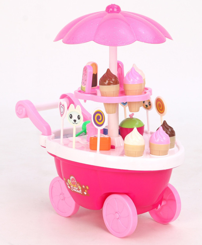 zokato Role Play Sweet Cart Set of 35 - Pink